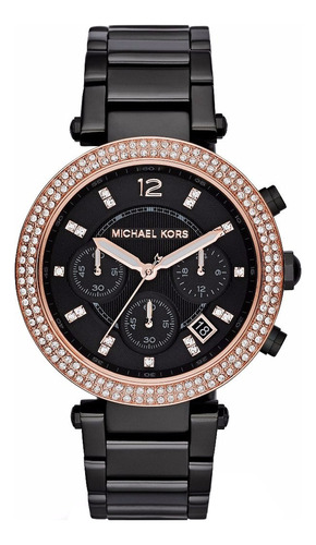 Reloj Michael Kors Mk5885 Black Genuino Para Dama