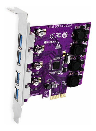 Tarjeta De Expansión Pci Express Pcie De 4 Puertos Usb...