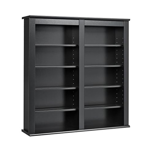 Gabinete De Almacenamiento Doble Montado Pared, Negro