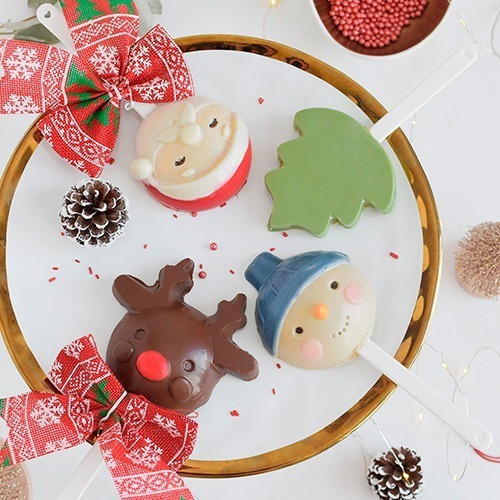Imagen 4 de 9 de Set De 2 Moldes Placas Pops Paletas Navideñas Parpen