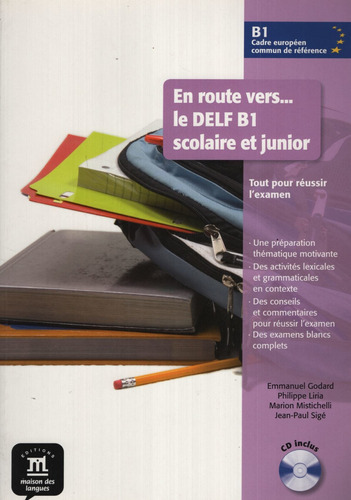 En Route Vers...Le Delf Scolaire Et Junior B1 - Livre + Audio Cd, de Godard, Emmanuel. Editorial Difusion, tapa blanda en francés, 2010