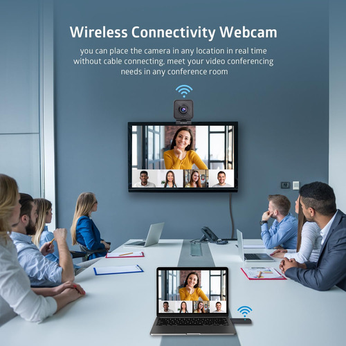Camara Web Toallin Con Cancelacion De Ruido, Inalambrica
