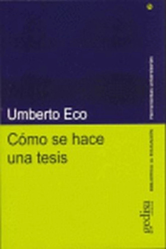 Libro Como Se Hace Una Tesis