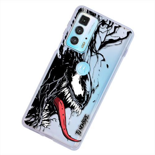 Funda Para Motorola Venom Spiderman Personalizada Tu Nombre