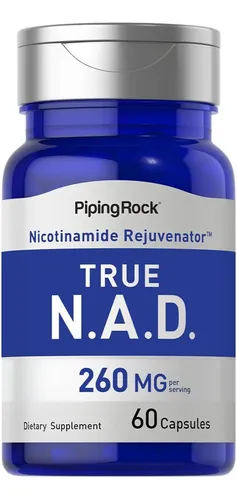 Piping Rock Suplemento Nad 260mg | Dinucleótido De Nicotinamida Adenina | 60 Cápsulas | Rejuvenecedor | Sin Omg, Sin Gl