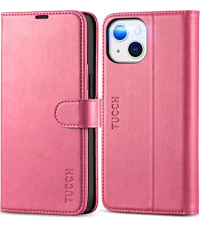 Funda Cartera Para iPhone 13 (6.1puLG 2021) Hot Rosa 6.1puLG