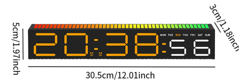 Reloj Digital Sensores De Sonido Dinámicos Amarillo Digital