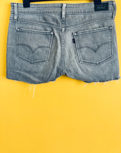 Short De Jean Color Gris De Hombre - Mujer Low Skinny Levis