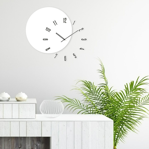 Reloj De Pared Digital Silencioso Barrido Hogar Negro