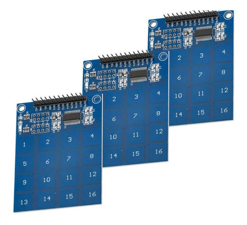 Imagen 1 de 8 de Teclado Capacitivo Con Ttp229 16 Canales Capacitivo Teclas