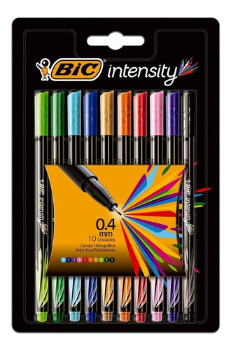 10 Pack De 10 Rotuladores / Marcadores Bic Intensity Color