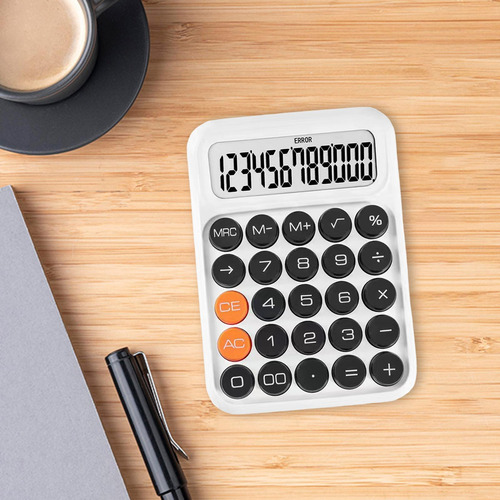 Calculadora De Mesa De 12 Dígitos, Calculadora Branco