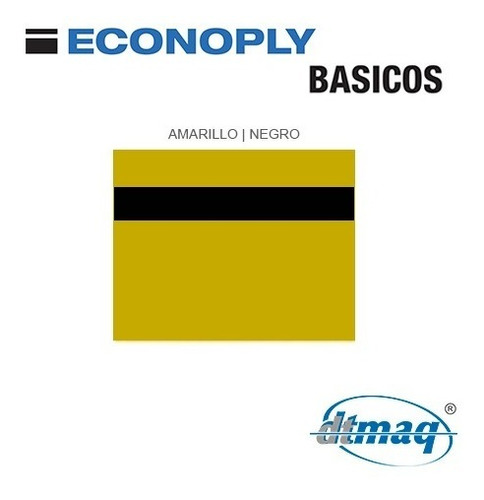Plástico Bicapa Laserable Econoply Amarillo / Negro 60x40cm