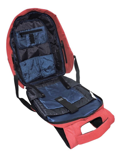 Imagen 4 de 7 de Mochila Ejecutiva Antirrobo Con Usb Wilys Tourist Wt229-30