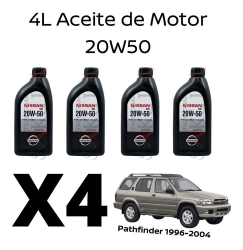Aceite Multigrado 20 W 50 4 Litros Pathfinder 2003
