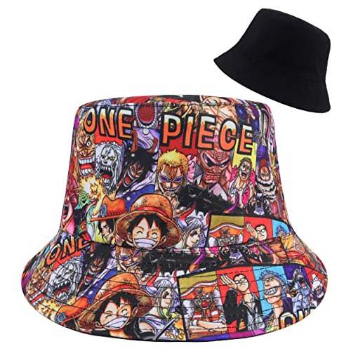Roffatide Anime Unisex Packable Bucket Hat Graffiti Impreso 