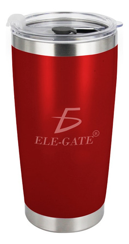 Vaso Térmico De Acero Inoxidable Doble Pared Para Vino Color Rojo