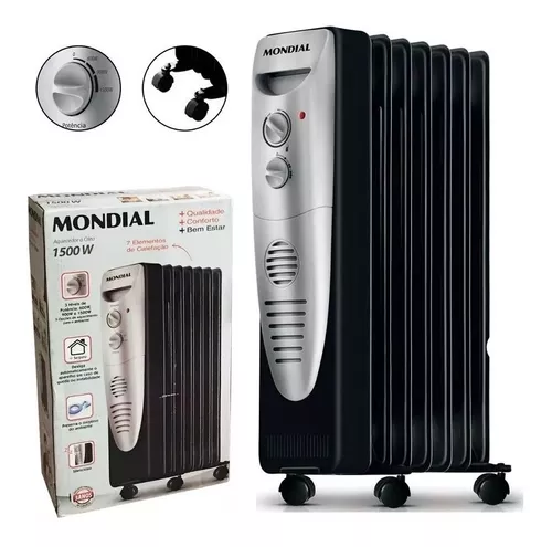 Aquecedor Mondial A Óleo Multifuncional 1500w Portátil A-06