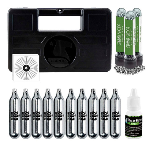 Kit 1500 Munição De Aço C11 4.5mm+maleta+10 Co2+óleo 15ml