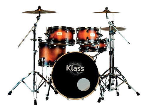 Bateria Acústica Klass Drums Sublime Yellow Fire Sunburst 20