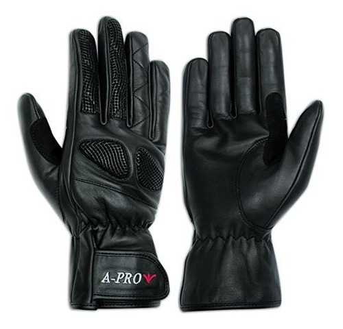 Guantes De Cuero Para Motocicleta Cuero Negro Talla 3xl