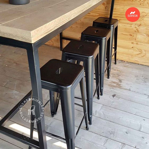 Imagen 5 de 9 de Pack X 4 Banquetas Diseño Tolix