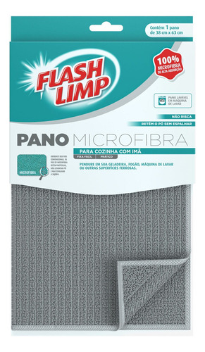 Pano Microfibra Para Cozinha Com Imã FLP9393 Flash Limp