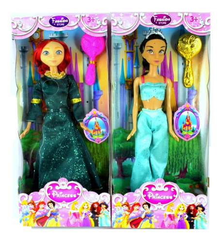 Muñeca Princesa Ariel Rapunzel Valiente Jazmin Barbie Juguet