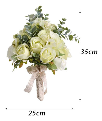 Cv Ramo De Dama De Honor Centro De Mesa Hecho A Mano Flores