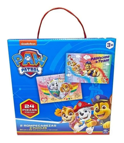 Rompecabezas Paw Patrol Puzzle 24 Piezas 2 En 1