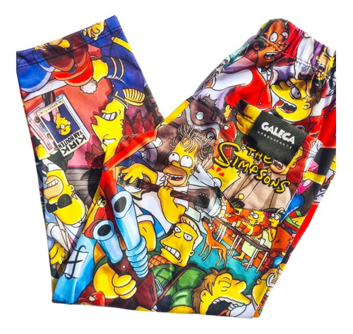 Pantalon Unisex Pijama De Los Simpson Modal Premium Galeca