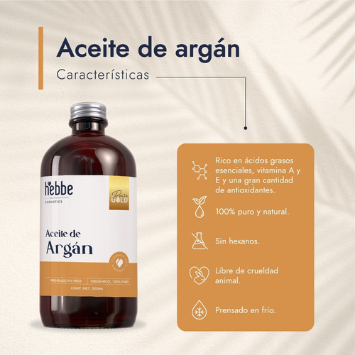 Imagen 3 de 10 de Aceite De Argán Puro Prensado En Frío 16 Onzas
