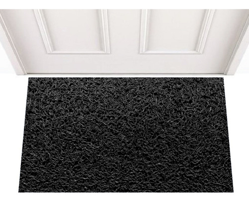 Tapete Capacho Vinil Cores Variadas 240cm X 60cm 12mm Cor Preto