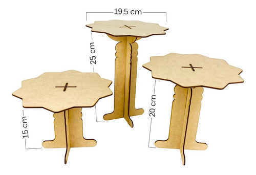 Imagen 3 de 10 de Kit Candy Bar Mdf Mesa De Postres Dulces Mobiliario Fiesta