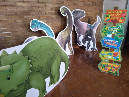 Imagen 8 de 9 de 2 Gigantografia Silueta De 1 Metro Cumples Dinosaurios