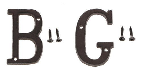 2 Placas De Puerta De Hierro Forjado, Letrero De Preagujero,