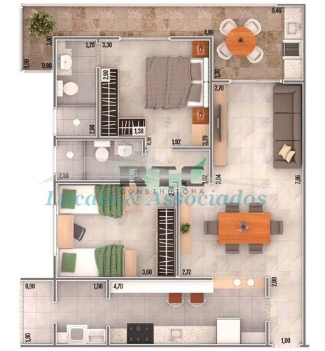 Imagem 14 de 15 de Apartamento Para Venda Na Vila Caiçara Em Praia Grande Sp, 03 Dormitórios Sendo 02 Suítes, Varanda Gourmet, 02 Vagas De Garagem. Entrega Dez 21 - Ap02131 - 68562160
