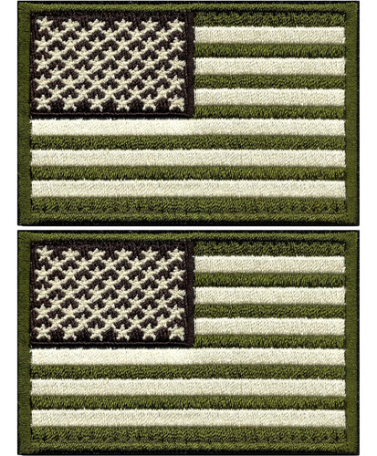 Parche Táctico De Bandera Americana Verde (paquete De ...