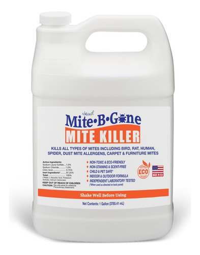 Mite-b-gone-spray De Tratamiento Para Matar Ácaros, Polvo, A