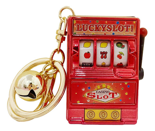 Lucky Slot Machine Bank Con Carrete Giratorio, Colgante Rojo