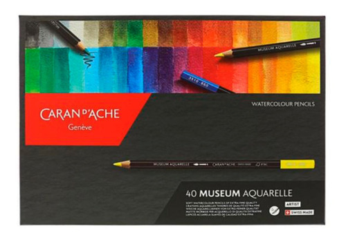 Lápis Aquarelável Carand´ache Museum Aquarelle 40 Cores