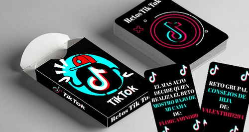 Kit Imprimible Juego Cartas Tik Tok Editable