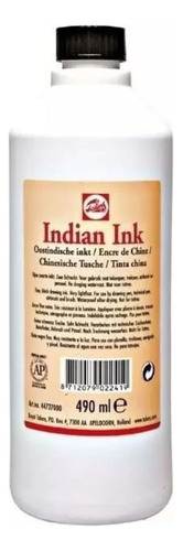 Tinta Indian Ink Talens 9264 490ml Cor Preto