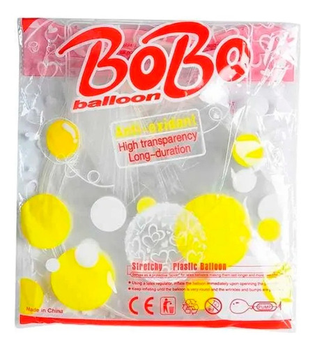 50 Globos Bobo Globo Burbuja Ballón Pvc Transparente 24in