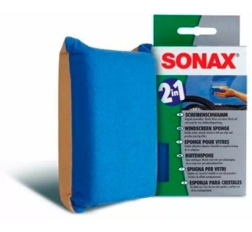 Sonax Esponja Limpia Vidrio Cristales Parabrisa Doble Cara