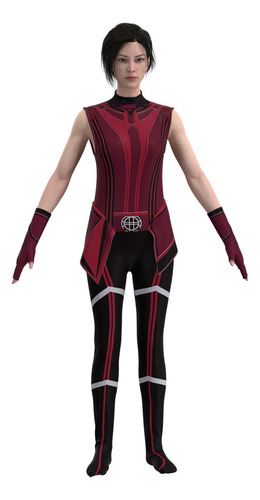 Disfraz De Cosplay De Wanda Maximoff For Mujer, Tocado De B