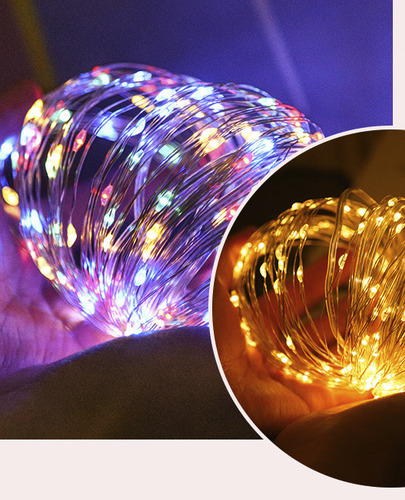 De Paquete 2 Luces Hadas Solar 24 M Y 240 Led Que Funcionan