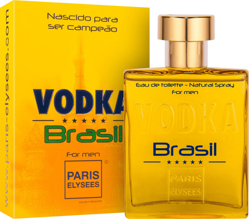 Vodka Brasil Yellow Paris Elysees Perfume Masculino 100 Ml