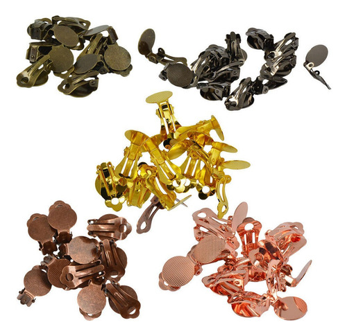 60 Piezas Clip Para Pendientes Aretes Con Base Para