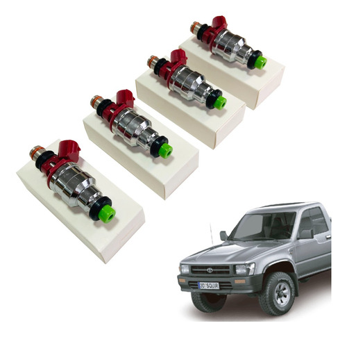 Kit 4 Inyectores 22r Toyota Hilux 1989-1997